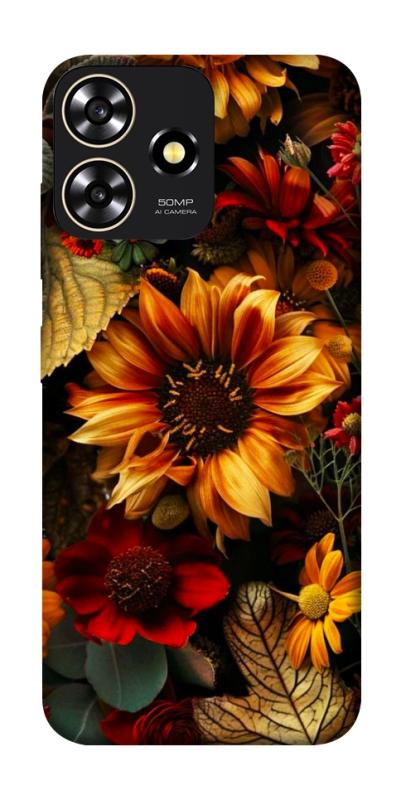 Чехол itsPrint Autumn vibe для ZTE Blade A73 4G, цветы, купить оптом с доставкой