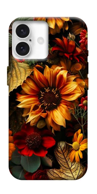 Чехол itsPrint Autumn vibe для Apple iPhone 16 (6.1"), цветы, купить оптом с доставкой