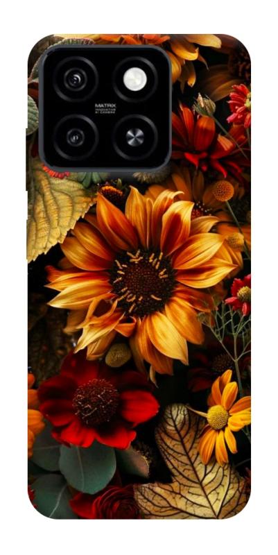Чехол itsPrint Autumn vibe для ZTE Blade A55 4G, цветы, купить оптом с доставкой