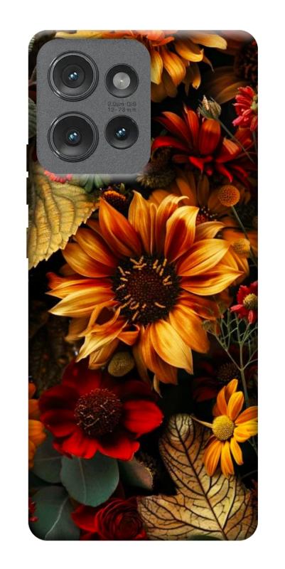 Чехол itsPrint Autumn vibe для Motorola Edge 50, цветы, купить оптом с доставкой