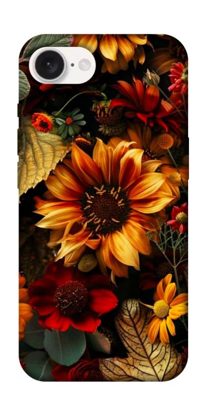 Чехол itsPrint Autumn vibe для Apple iPhone 16e (6.1"), цветы, купить оптом с доставкой