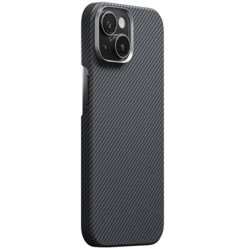 Чехол PC Carbon Protection Slim with MagSafe для Apple iPhone 15 (6.1"), Black, Пластик, купить оптом с доставкой