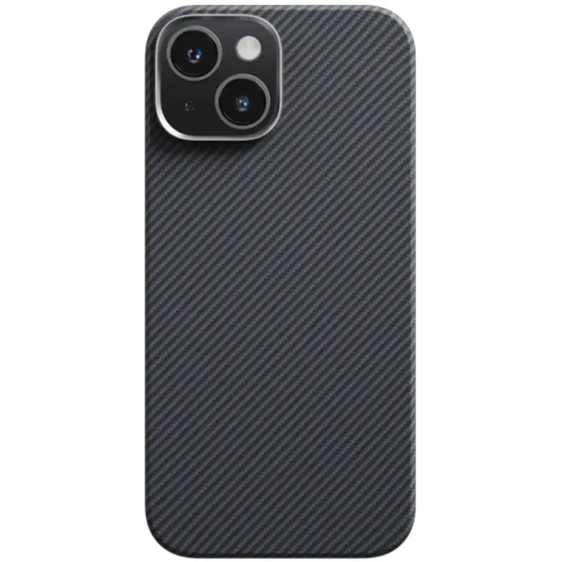 Чехол PC Carbon Protection Slim with MagSafe для Apple iPhone 15 (6.1"), Black 1, Пластик, купить оптом с доставкой