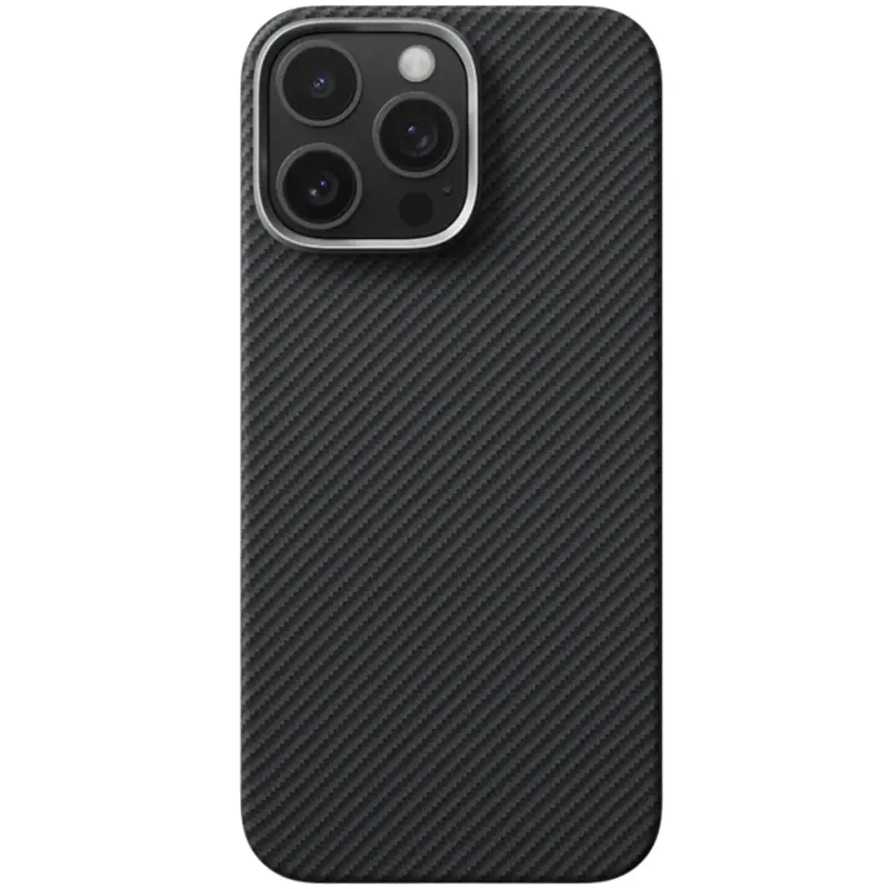 Чехол PC Carbon Protection Slim with MagSafe для Apple iPhone 15 Pro Max (6.7"), Black 1, Пластик, купить оптом с доставкой