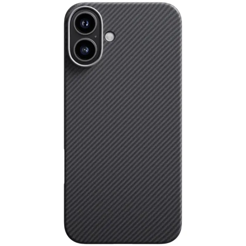 Чехол PC Carbon Protection Slim with MagSafe для Apple iPhone 16 (6.1"), Black 1, Пластик, купить оптом с доставкой