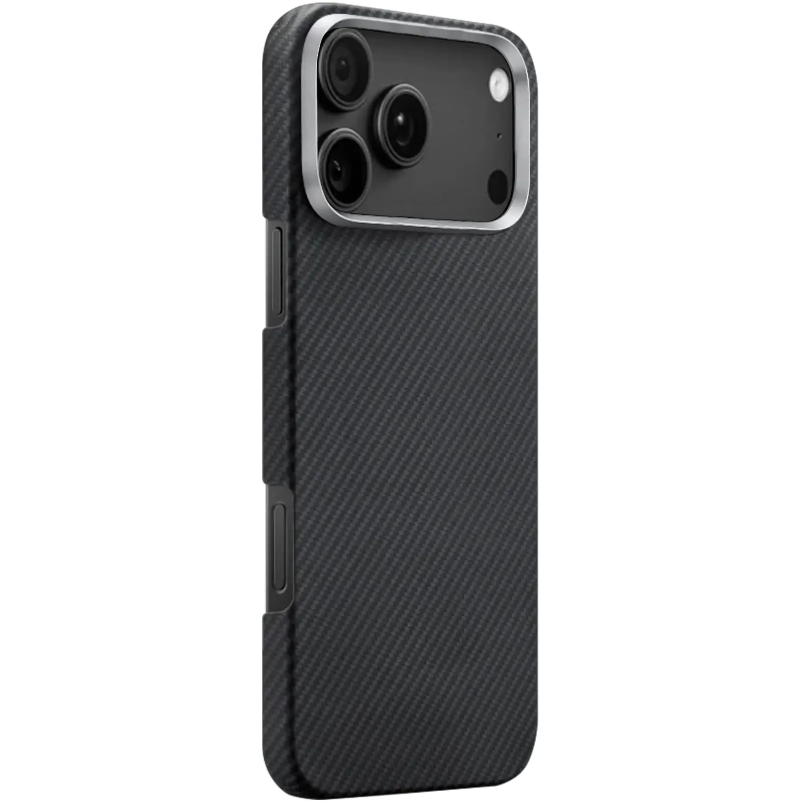 Чехол PC Carbon Protection Slim with MagSafe для Apple iPhone 17 Pro (6.3"), Black, Пластик, купить оптом с доставкой