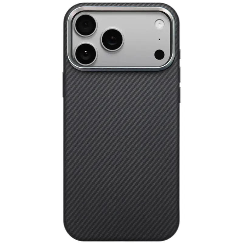 Чехол PC Carbon Protection Slim with MagSafe для Apple iPhone 17 Pro Max (6.9"), Black 1, Пластик, купить оптом с доставкой