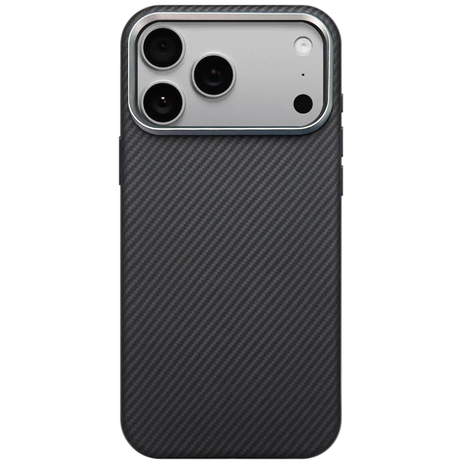 Чехол PC Carbon Protection Slim with MagSafe для Apple iPhone 17 Pro Max (6.9"), Black 1, Пластик, купить оптом с доставкой