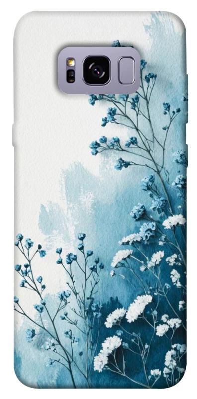 Чехол itsPrint Blue minimal для Samsung G955 Galaxy S8 Plus, цветы, купить оптом с доставкой