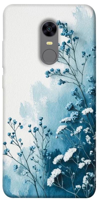 Чехол itsPrint Blue minimal для Xiaomi Redmi 5 Plus / Redmi Note 5 (Single Camera), цветы, купить оптом с доставкой
