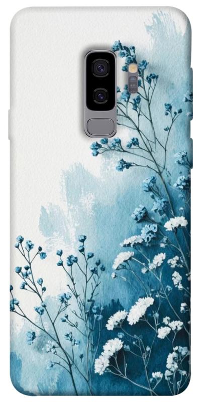Чехол itsPrint Blue minimal для Samsung Galaxy S9+, цветы, купить оптом с доставкой