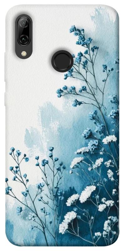 Чехол itsPrint Blue minimal для Huawei P Smart (2019), цветы, купить оптом с доставкой