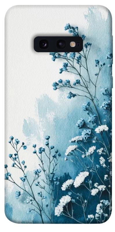 Чехол itsPrint Blue minimal для Samsung Galaxy S10e, цветы, купить оптом с доставкой