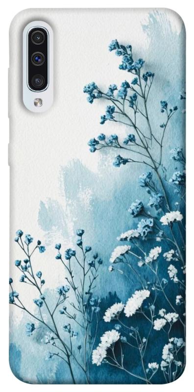 Чехол itsPrint Blue minimal для Samsung Galaxy A50 (A505F) / A50s / A30s, цветы, купить оптом с доставкой