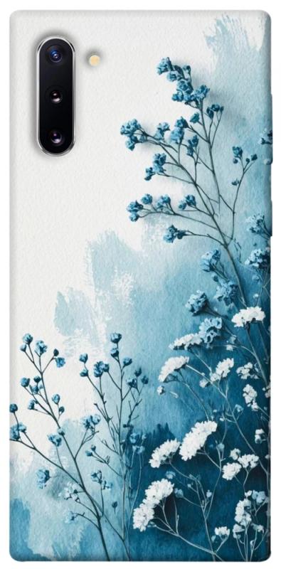 Чехол itsPrint Blue minimal для Samsung Galaxy Note 10, цветы, купить оптом с доставкой