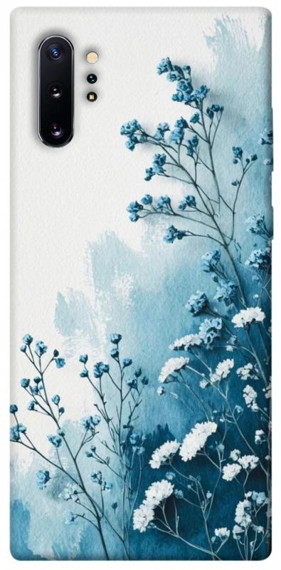 Чехол itsPrint Blue minimal для Samsung Galaxy Note 10 Plus, цветы, купить оптом с доставкой