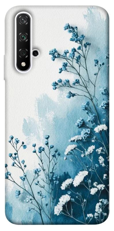 Чохол itsPrint Blue minimal для Huawei Honor 20 / Nova 5T, квіти, купити оптом з доставкою