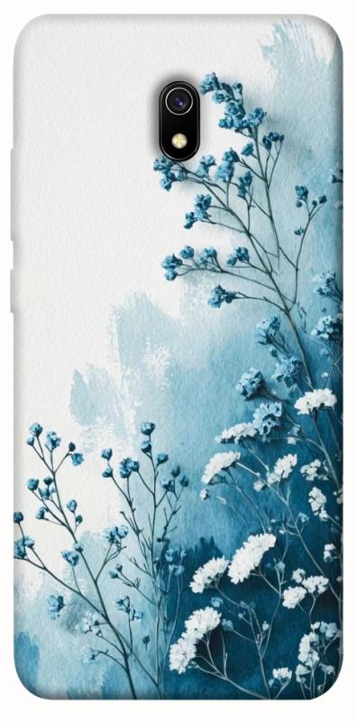 Чехол itsPrint Blue minimal для Xiaomi Redmi 8a, цветы, купить оптом с доставкой