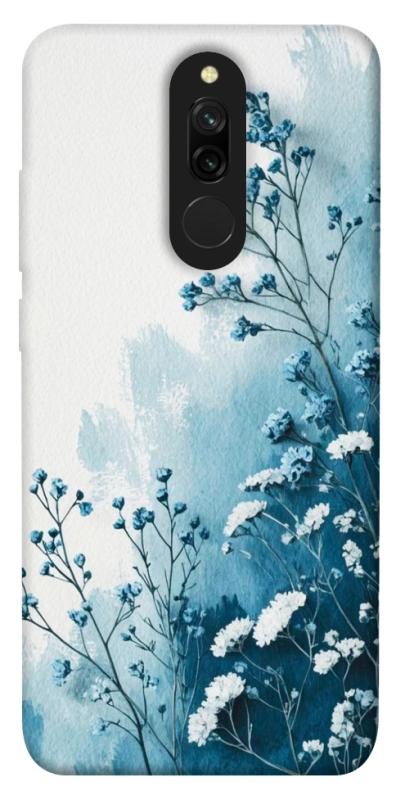 Чехол itsPrint Blue minimal для Xiaomi Redmi 8, цветы, купить оптом с доставкой
