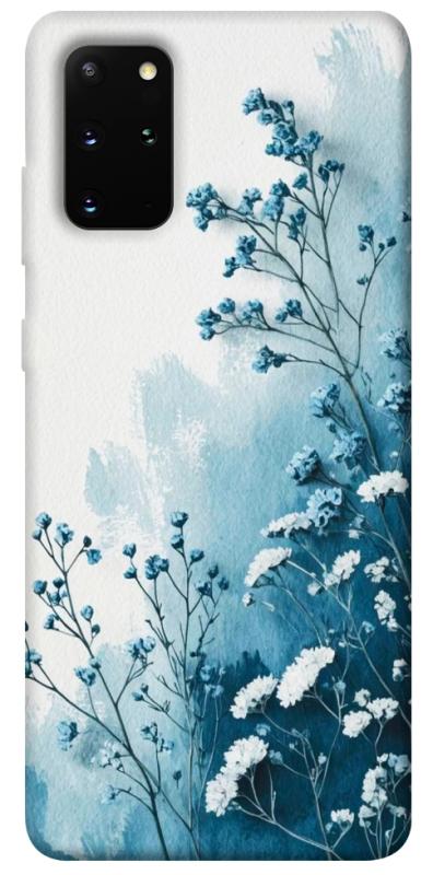 Чехол itsPrint Blue minimal для Samsung Galaxy S20+, цветы, купить оптом с доставкой