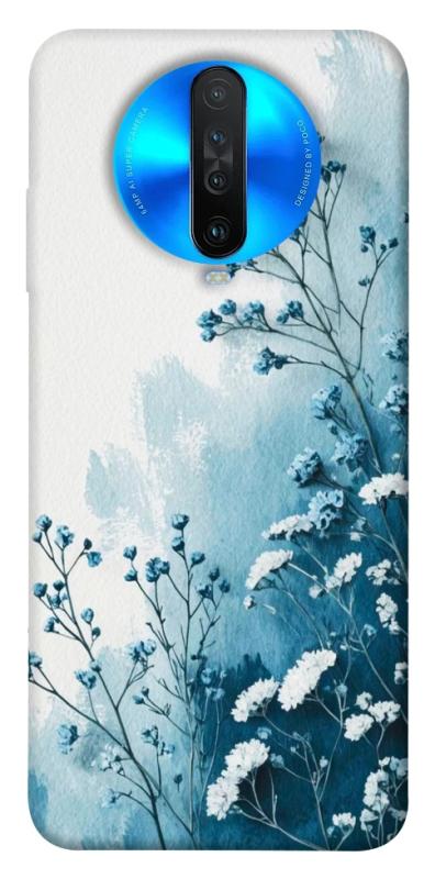 Чехол itsPrint Blue minimal для Xiaomi Redmi K30, цветы, купить оптом с доставкой