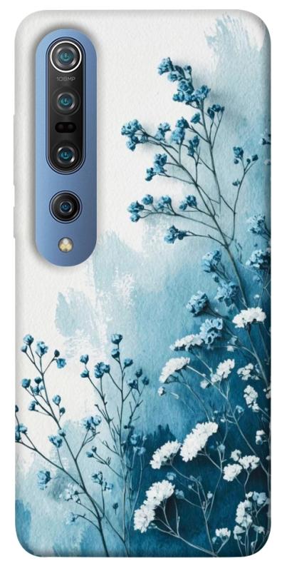 Чехол itsPrint Blue minimal для Xiaomi Mi 10 / Mi 10 Pro, цветы, купить оптом с доставкой