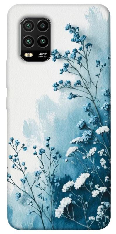 Чехол itsPrint Blue minimal для Xiaomi Mi 10 Lite, цветы, купить оптом с доставкой