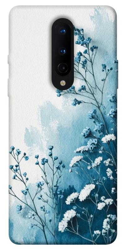 Чохол itsPrint Blue minimal для OnePlus 8, квіти, купити оптом з доставкою
