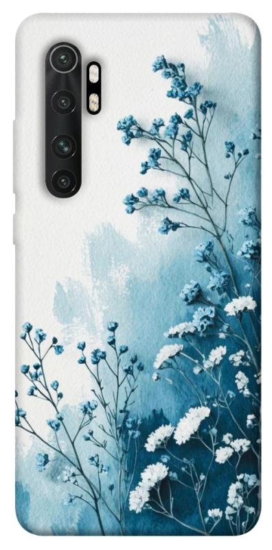 Чехол itsPrint Blue minimal для Xiaomi Mi Note 10 Lite, цветы, купить оптом с доставкой