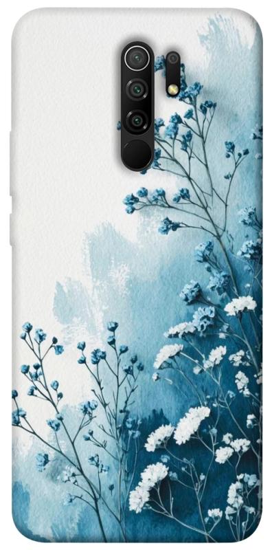 Чехол itsPrint Blue minimal для Xiaomi Redmi 9, цветы, купить оптом с доставкой
