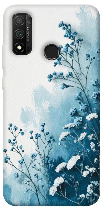Чехол itsPrint Blue minimal для Huawei P Smart (2020), цветы, купить оптом с доставкой