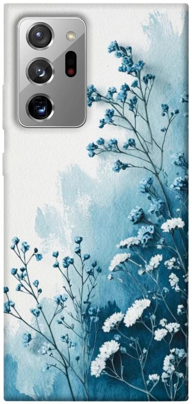 Чехол itsPrint Blue minimal для Samsung Galaxy Note 20 Ultra, цветы, купить оптом с доставкой