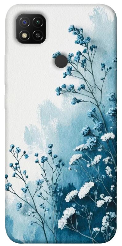 Чехол itsPrint Blue minimal для Xiaomi Redmi 9C, цветы, купить оптом с доставкой