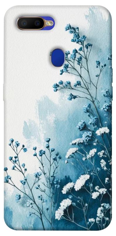 Чехол itsPrint Blue minimal для Oppo A5s / Oppo A12, цветы, купить оптом с доставкой