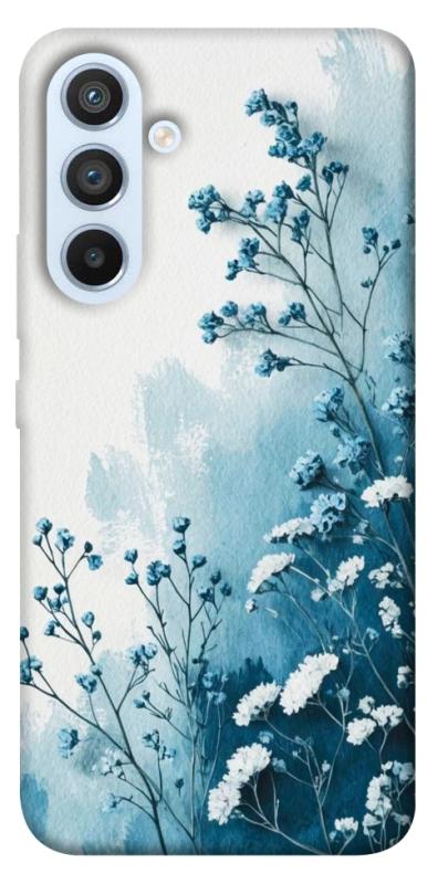 Чехол itsPrint Blue minimal для Samsung Galaxy A54 5G, цветы, купить оптом с доставкой
