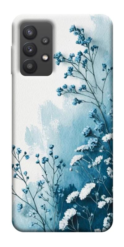 Чехол itsPrint Blue minimal для Samsung Galaxy A32 (A326B) 5G, цветы, купить оптом с доставкой