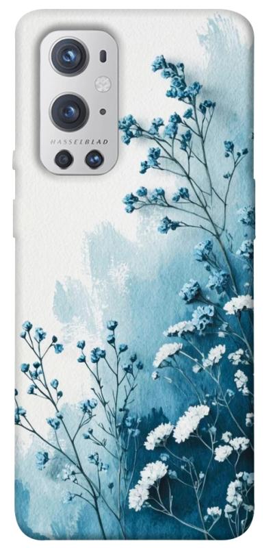 Чохол itsPrint Blue minimal для OnePlus 9 Pro, квіти, купити оптом з доставкою
