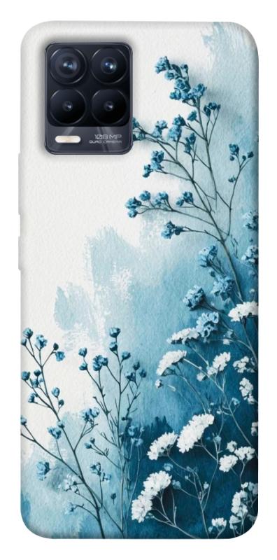 Чохол itsPrint Blue minimal для Realme 8, квіти, купити оптом з доставкою