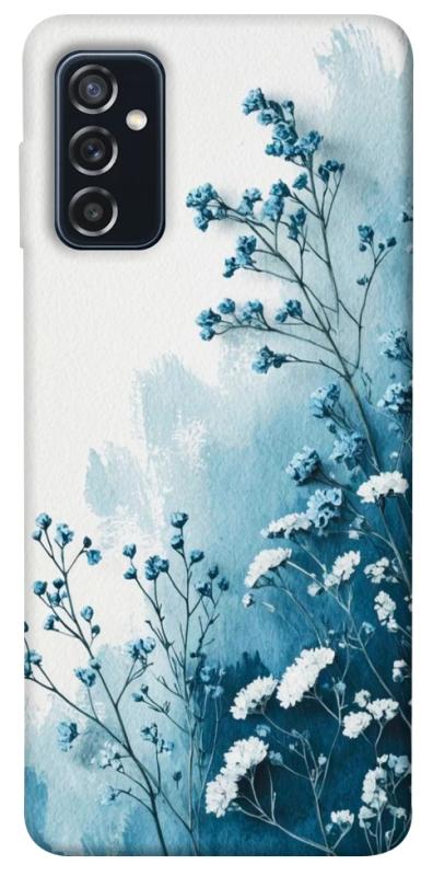 Чехол itsPrint Blue minimal для Samsung Galaxy M52, цветы, купить оптом с доставкой