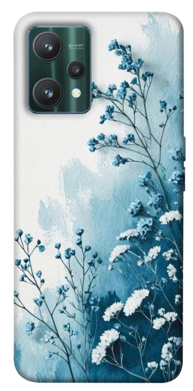 Чехол itsPrint Blue minimal для Realme 9 Pro, цветы, купить оптом с доставкой