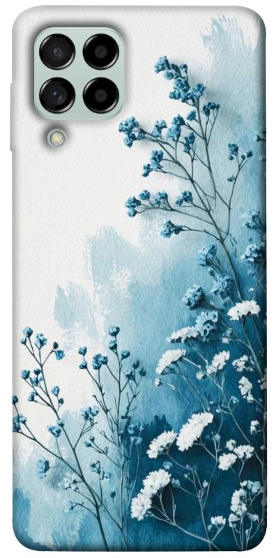 Чехол itsPrint Blue minimal для Samsung Galaxy M53 5G, цветы, купить оптом с доставкой