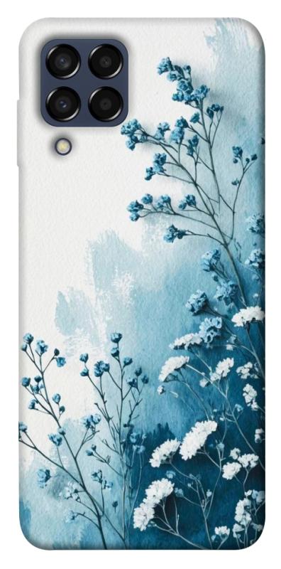 Чехол itsPrint Blue minimal для Samsung Galaxy M33 5G, цветы, купить оптом с доставкой