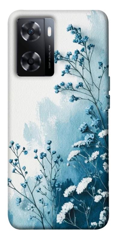 Чехол itsPrint Blue minimal для OnePlus Nord N20 SE, цветы, купить оптом с доставкой