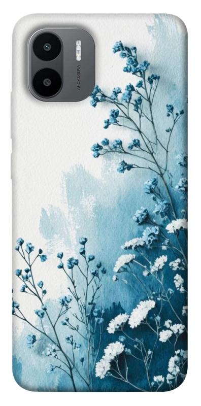 Чехол itsPrint Blue minimal для Xiaomi Redmi A1 / A2, цветы, купить оптом с доставкой