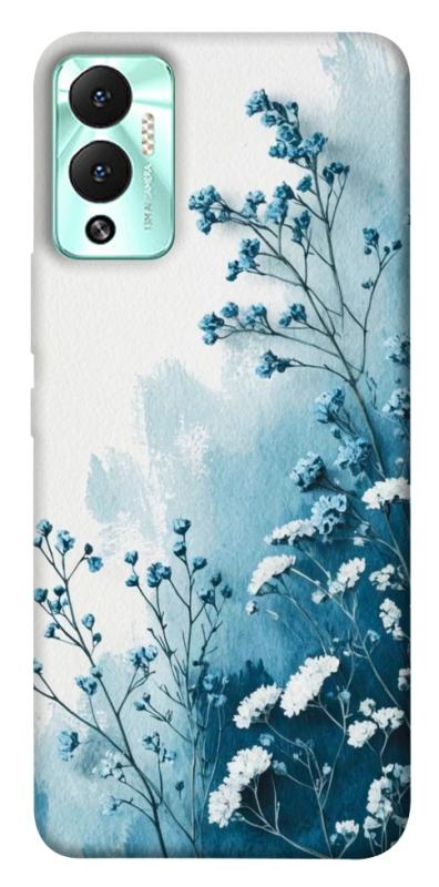 Чехол itsPrint Blue minimal для Infinix Hot 12 Play, цветы, купить оптом с доставкой