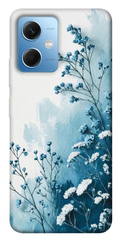 Чехол itsPrint Blue minimal для Xiaomi Redmi Note 12 5G, цветы, купить оптом с доставкой