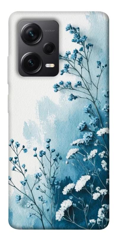 Чехол itsPrint Blue minimal для Xiaomi Redmi Note 12 Pro+ 5G, цветы, купить оптом с доставкой