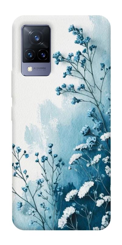 Чохол itsPrint Blue minimal для Vivo V21, квіти, купити оптом з доставкою