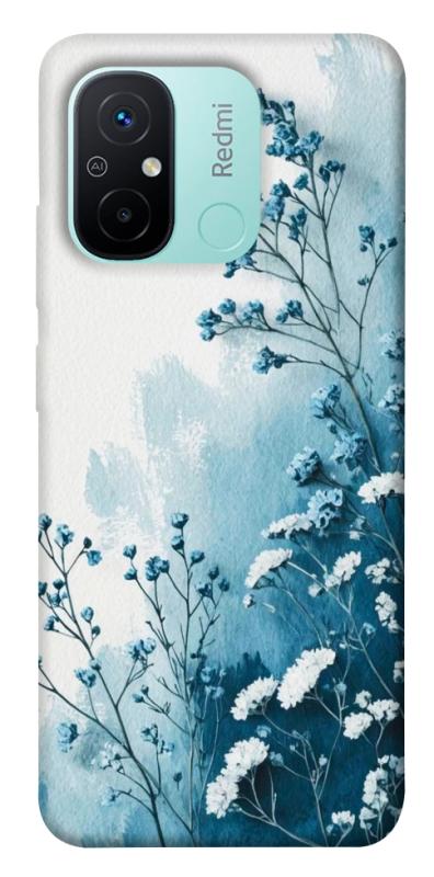 Чехол itsPrint Blue minimal для Xiaomi Redmi 12C, цветы, купить оптом с доставкой