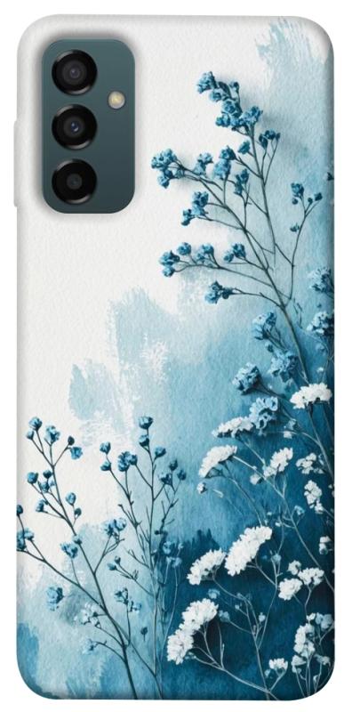 Чехол itsPrint Blue minimal для Samsung Galaxy M14 5G, цветы, купить оптом с доставкой